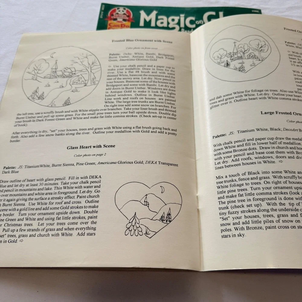 Design‎ Originals Kugeln II & Magic on Glass Ornament Craft Book Lot of 2